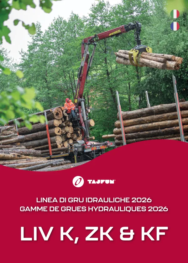 Cover of Tajfun LIV cranes catalogue IT, FR